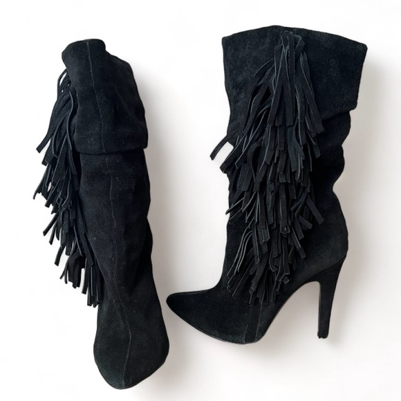 ALDO Cireven Suede Fringe Boots - Picture 2 of 4